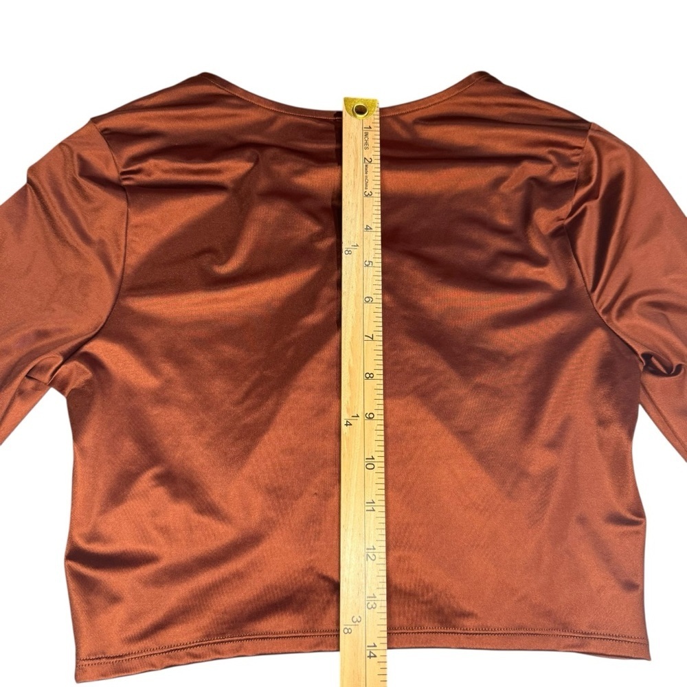 NWT Small Calia Ruched Adjustable Sun Rashguard Long Sleeve Protection Crop Top - Picture 13 of 14